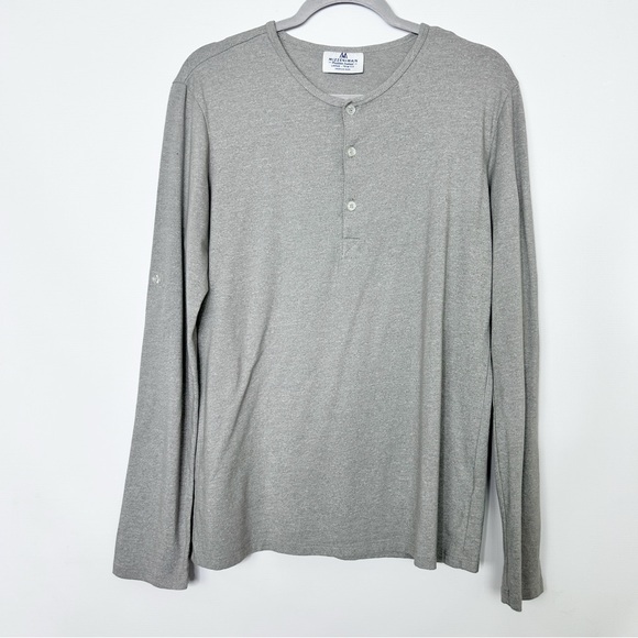 Mizzen Main Henley Shirt Mens Large Gray Pullover Base Layer Sleep Joe Rogan - Picture 2 of 7